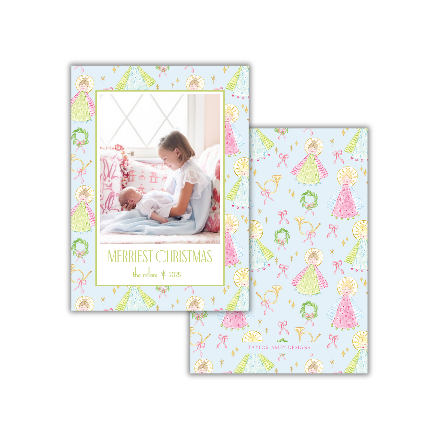 Angels We Have Heard Christmas Card