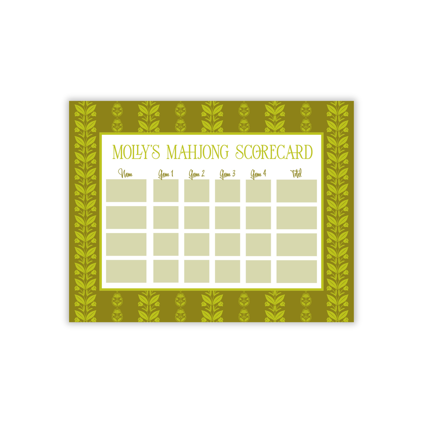 Colorway Block Print Large Mahjong Scoring Notepad-Mother's Day