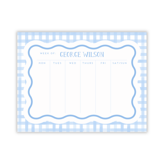 Weekly To-Do Large Notepad Gingham