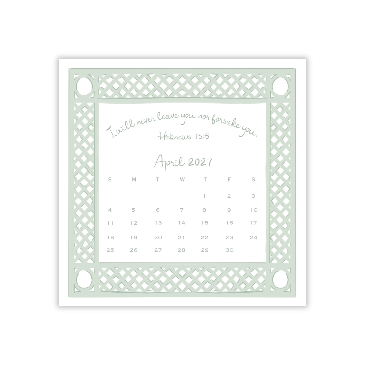 2027 His Promises Calendar