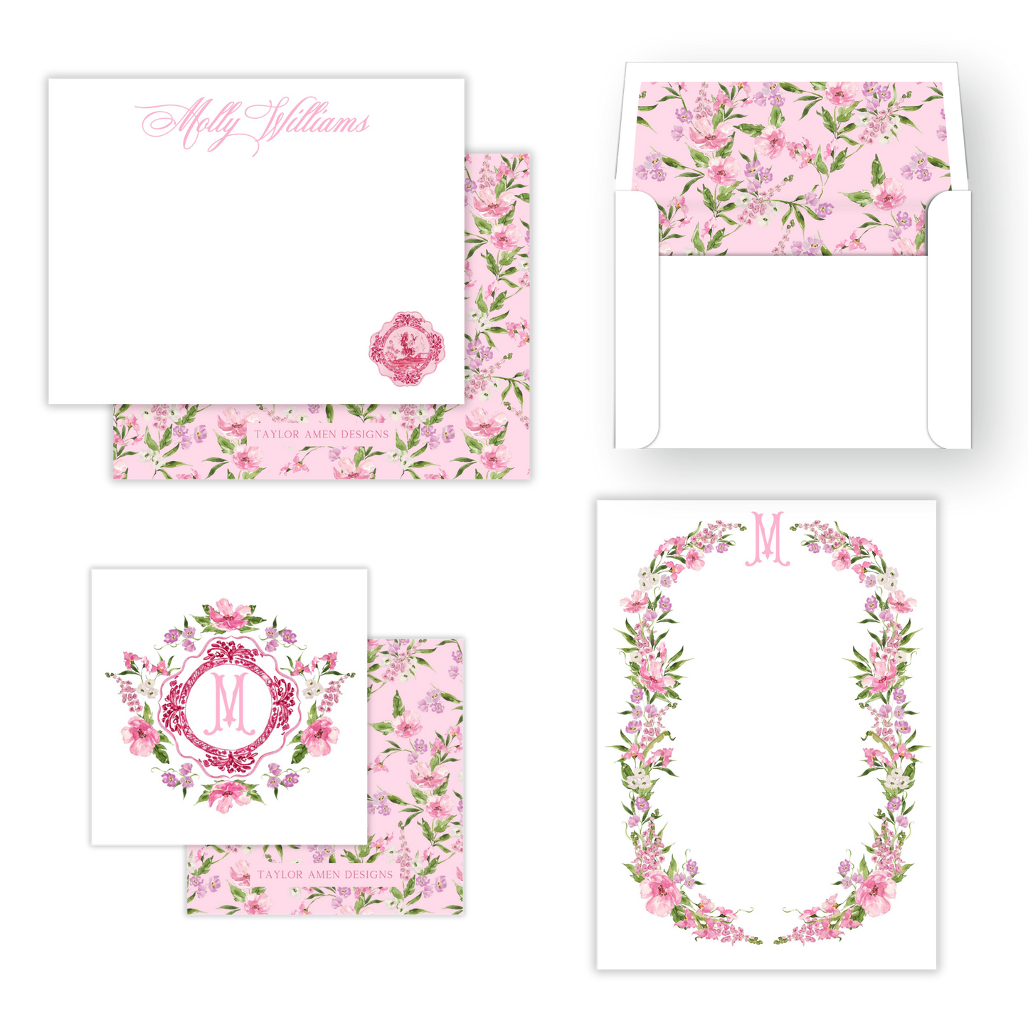 Italiano Chinoiserie Florals Mother's Day Stationery Set