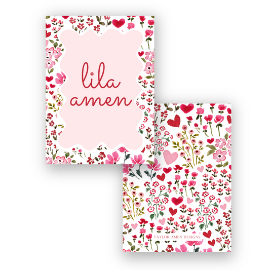 Floral Ditsy Valentine Bag Tag