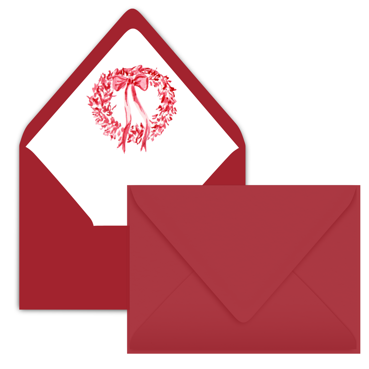 Red Christmas Toile Holiday Card