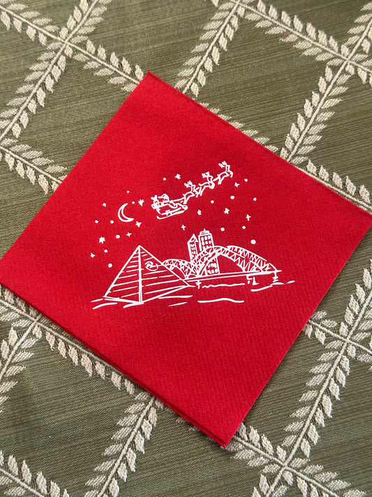Memphis Christmas Cocktail Napkins