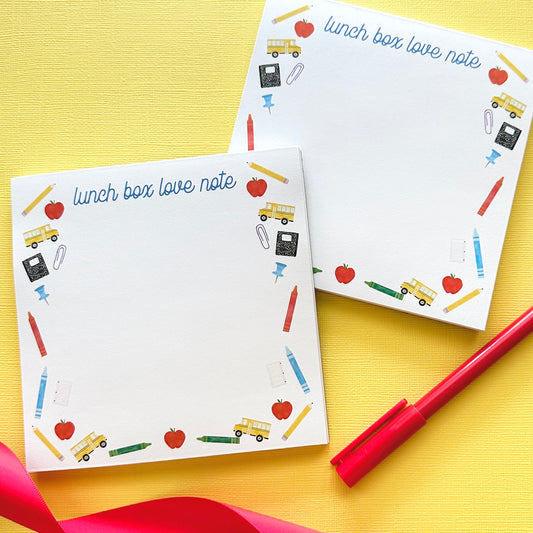 Lunch box Love Notes School Notepad