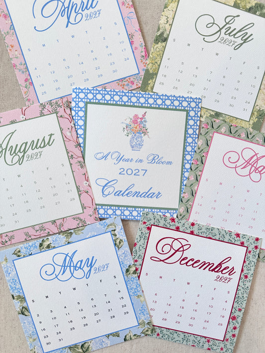 2027 A Year in Bloom Calendar