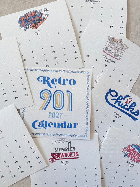 2027 Memphis Retro Calendar