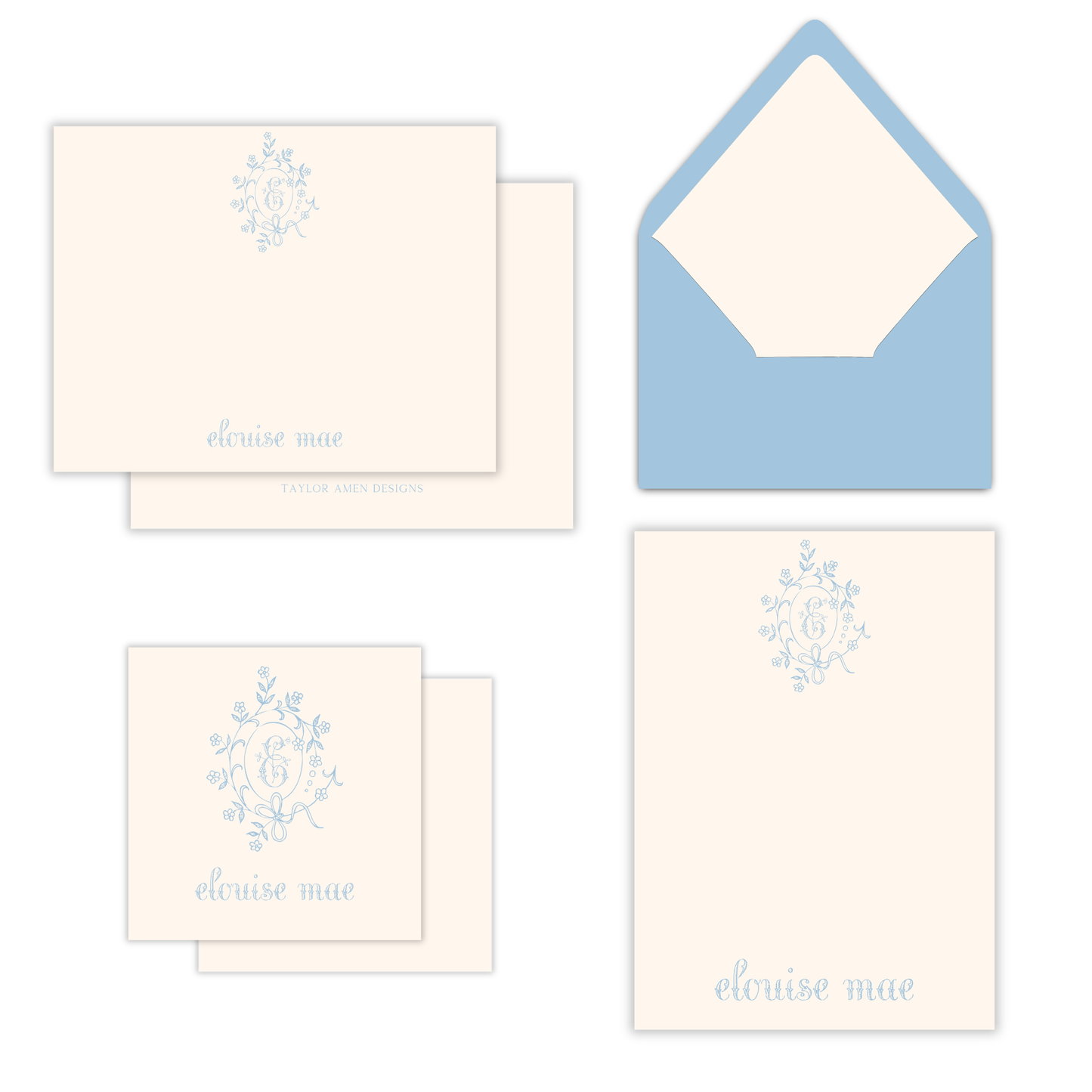 Petite Fleur Classic Summer in Color Stationery Set
