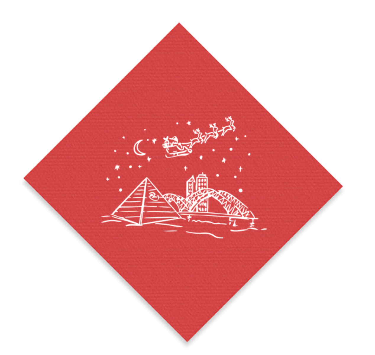 Memphis Christmas Cocktail Napkins