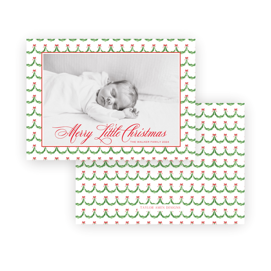 Mini Bows and Garland Holiday Card