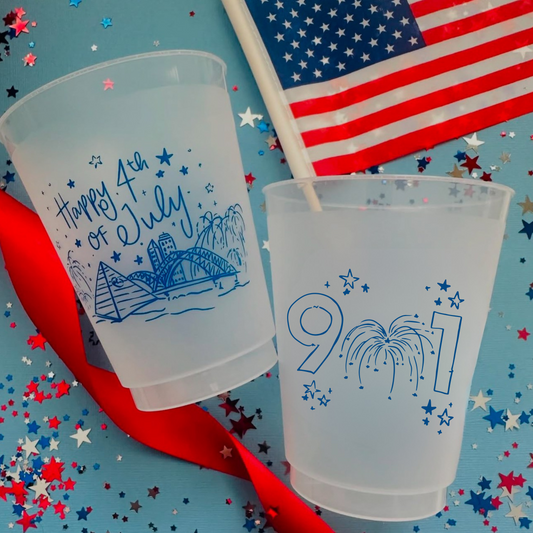 4th of July Memphis/901 Cups-Sleeve of 5