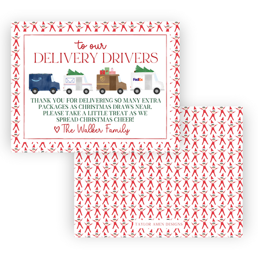 Santa's Helpers Delivery Driver Sign