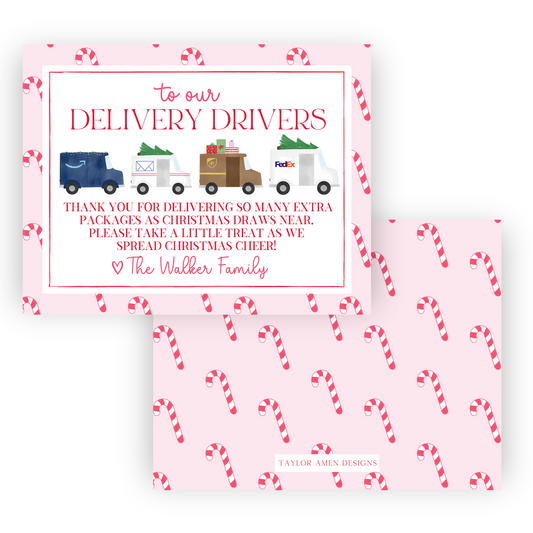 Candy Canes Delivery Driver Sign