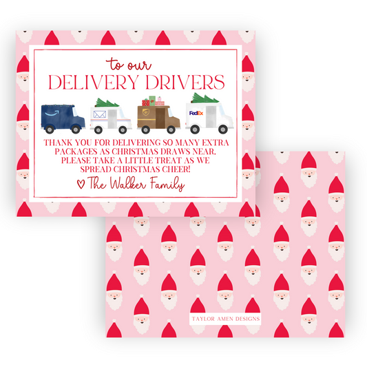 Santa Delivery Driver Sign