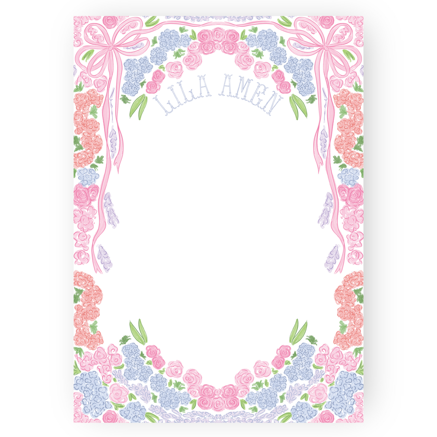 Florals and Bows Notepad