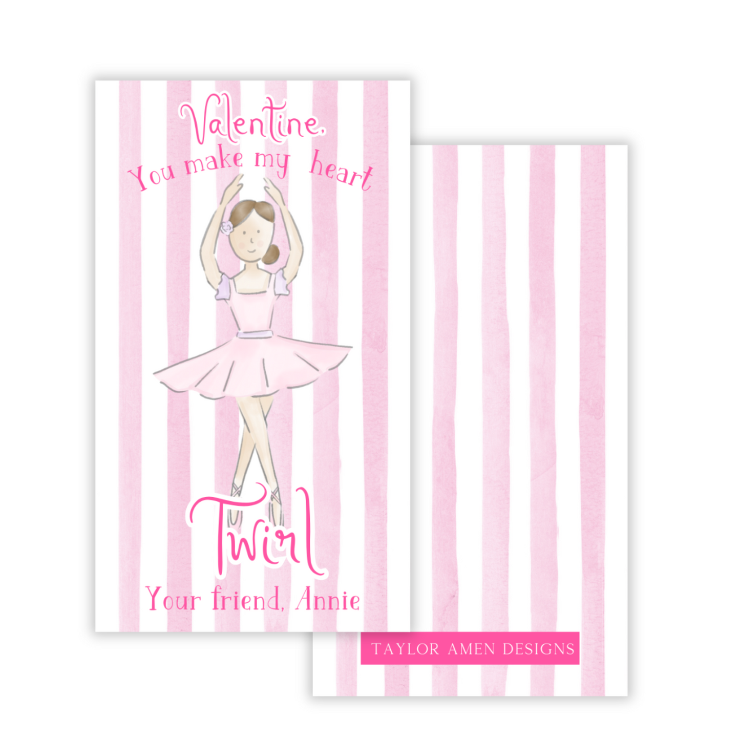 Ballerina Twirl Valentine