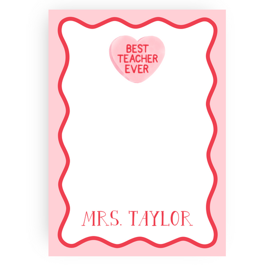 Best Teacher Valentine Notepad