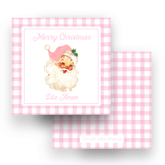 Pink Vintage Santa