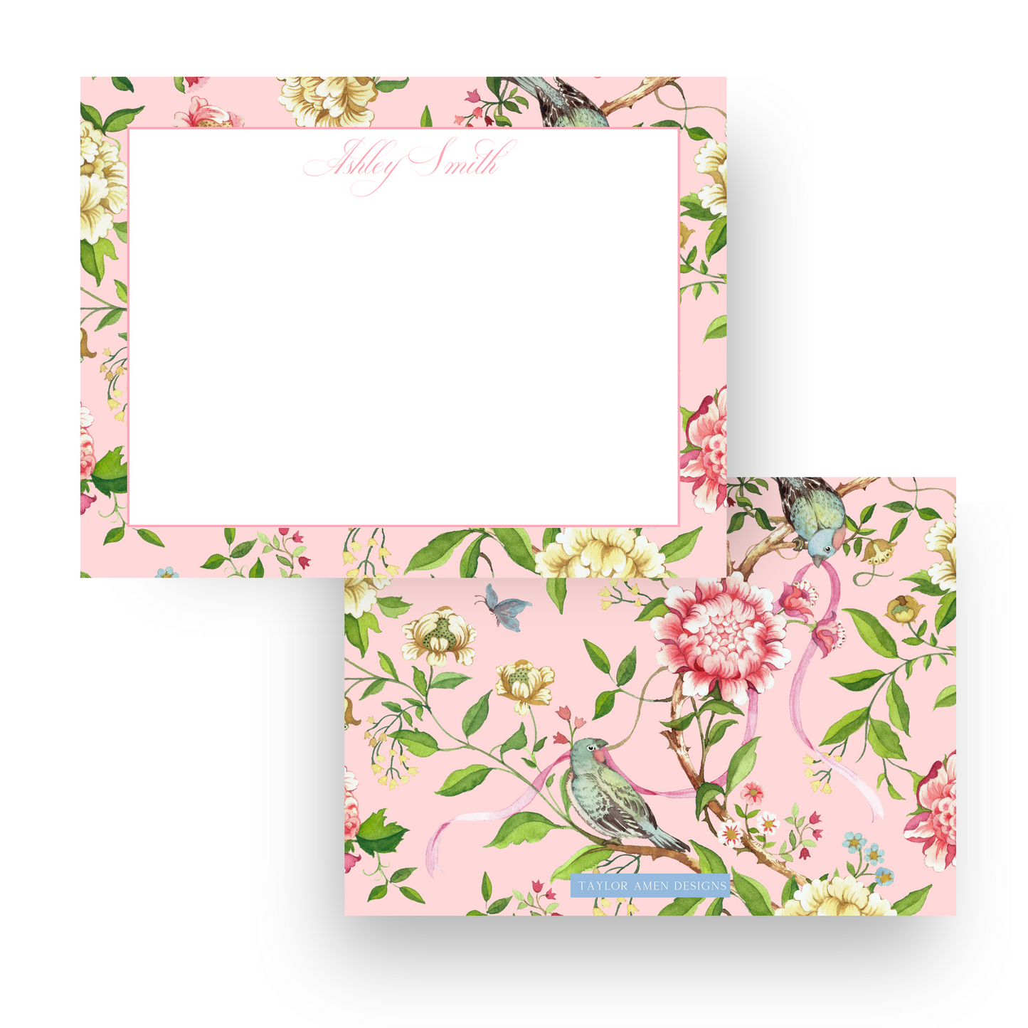 Pink Spring Floral Stationery