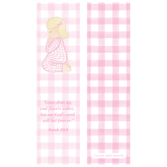 Praying Girl Bookmark