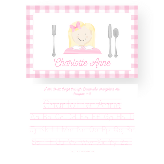 Little Girl Placemat